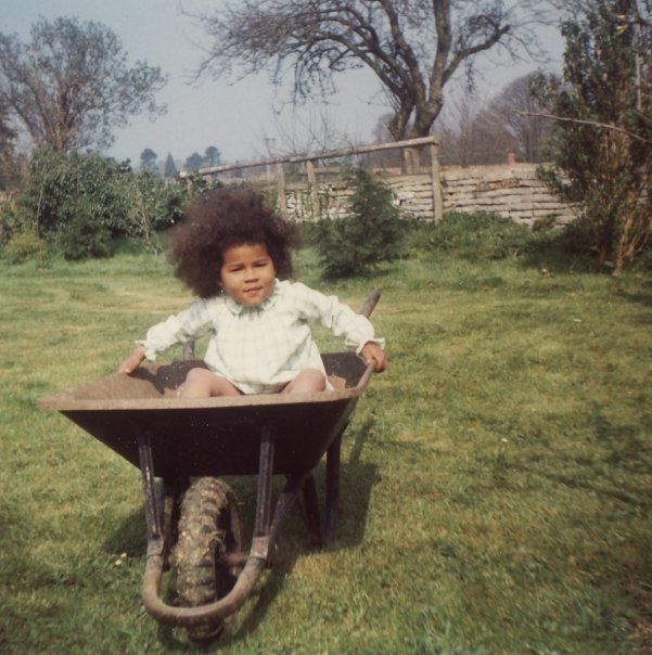 Sethina as a child at her grandparent's house in Somerset